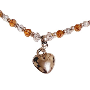 Loveheart Clear Crystal Necklace - AbcdepaHorseJewelry