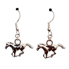 Mustang Cantering Silver Horse Earrings - AbcdepaHorseJewelry