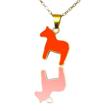 Orange Pony Pendant Necklace - AbcdepaHorseJewelry