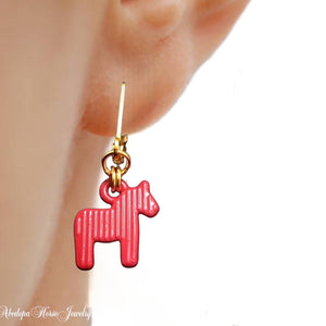 Red Pony Earrings - AbcdepaHorseJewelry