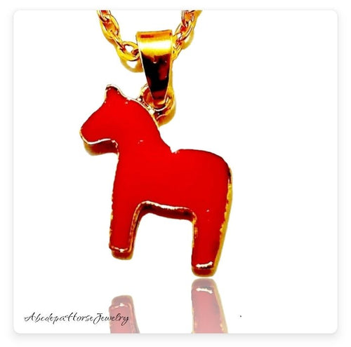 Red Pony Necklace - AbcdepaHorseJewelry