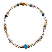 Gold Tone Crystal Gemstone Bracelet