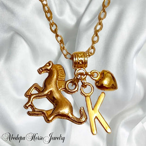 Horse Charm Cluster 1 Necklace