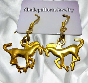 Horse Cantering Gold Hooks