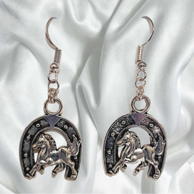 Horse and Shoe Earring