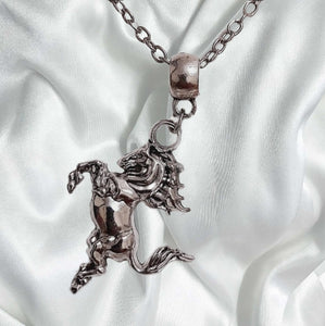 Silver Horse Charm Necklace