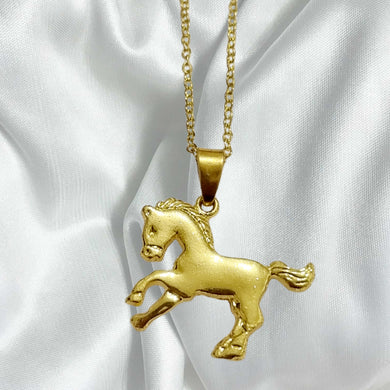 Horse Pendant GP Necklace