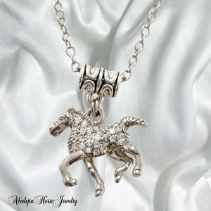 Trotting Horse Charm Necklace
