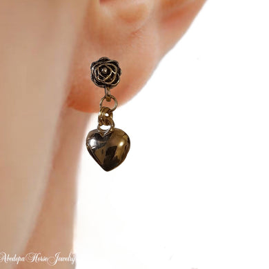 Flower and Loveheart Studs