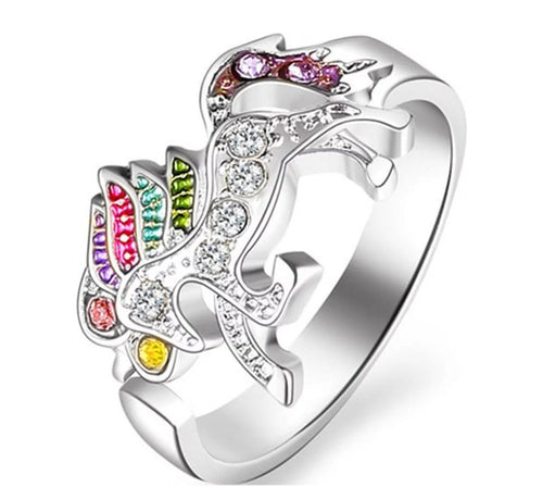 Silver Child's Unicorn Open Ring - AbcdepaHorseJewelry