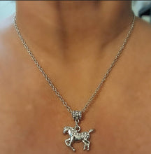 Silver Crystal Horse Charm Necklace - AbcdepaHorseJewelry