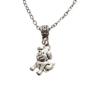 Silver Dog Charm Necklace - AbcdepaHorseJewelry