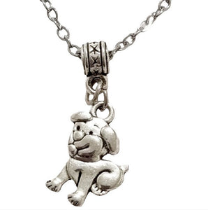 Silver Dog Charm Necklace - AbcdepaHorseJewelry