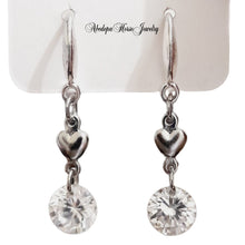 Silver Heart Crystal Earrings - AbcdepaHorseJewelry