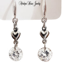 Silver Heart Crystal Earrings - AbcdepaHorseJewelry