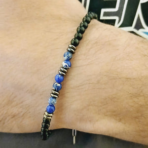 Sodalite Hematite Black Beaded Bracelet - AbcdepaHorseJewelry