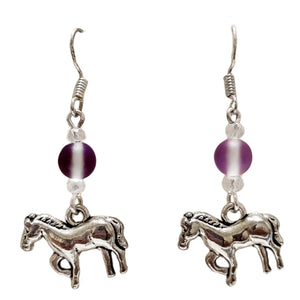 Standing Cute Horse Earrings - AbcdepaHorseJewelry