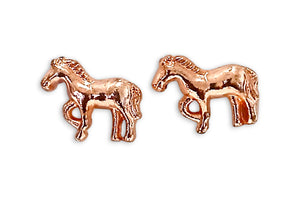 Standing Pony Rose GP Cute Earrings - AbcdepaHorseJewelry