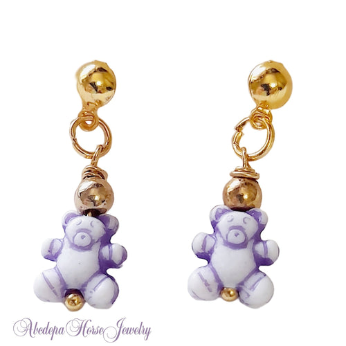 Teddy Bear Earrings - AbcdepaHorseJewelry