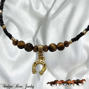 Tigerseye Horseshoe Bracelet - AbcdepaHorseJewelry