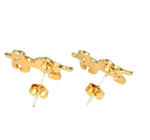 Tiny Adorable Gold Unicorn Studs - AbcdepaHorseJewelry