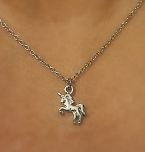 Tiny Unicorn Silver 925 pendant and chain - AbcdepaHorseJewelry