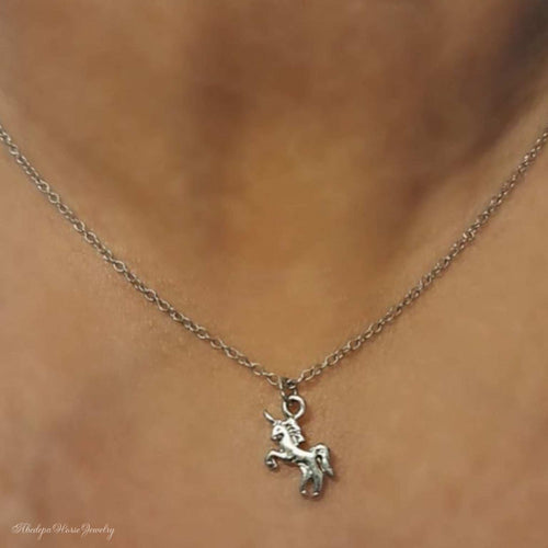 Tiny Unicorn Silver 925 pendant on chain