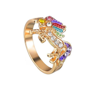 Unicorn Gold Open Ring - AbcdepaHorseJewelry