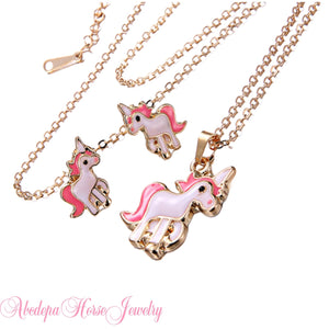 Unicorn Jewlery Set - AbcdepaHorseJewelry