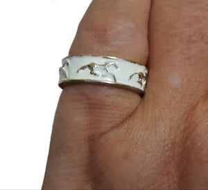 White Gold Horse Ring - AbcdepaHorseJewelry