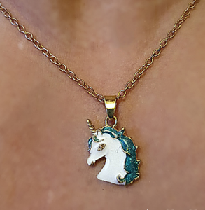 Green Mane Unicorn Necklace