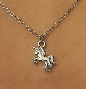 Tiny Unicorn Silver  925 pendant and chain