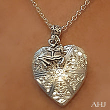 Silver Heart Locket and Horse with Rider Necklace