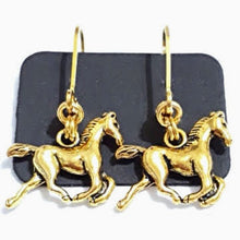 Gold Antique Horse Earrings