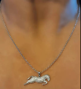 Zirconia Horse Necklace