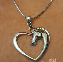 Loveheart Horse Charm Necklace
