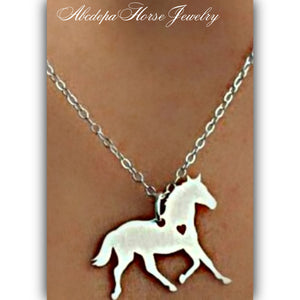 Love Heart Horse Necklace