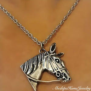 Large Horsehead Pendant Necklace