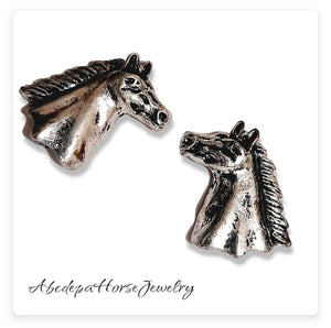 Tiny Silver Horse Studs