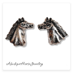 Tiny Silver Horse Studs