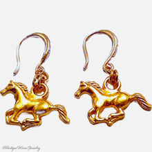 Horse Earrings Gold