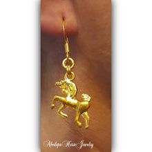 Gold Unicorn Hooks Earrings