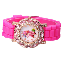 Pink Rhinestone Pony Watch