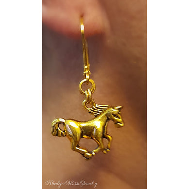 Horse Lever Back Earrings
