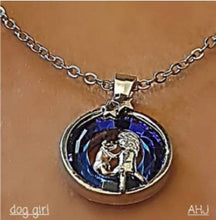 Girl and Dog Necklace