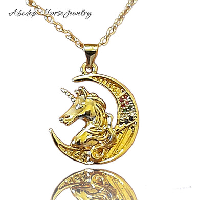 Half Moon Unicorn Necklace