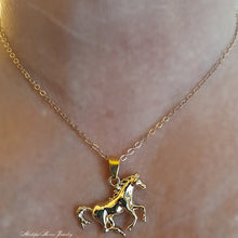 Horse Cantering with Tail Down Necklace