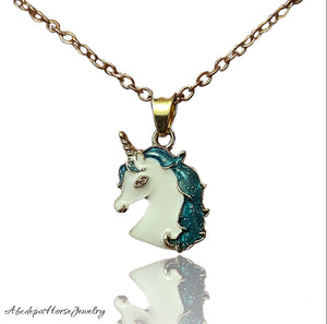 Green Mane Unicorn Necklace